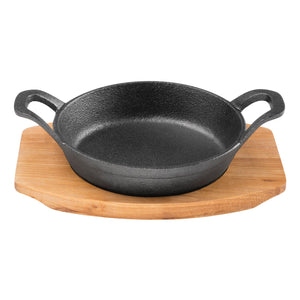 Pyrolux PYROCAST Round Gratin with Maple Tray — 18cm