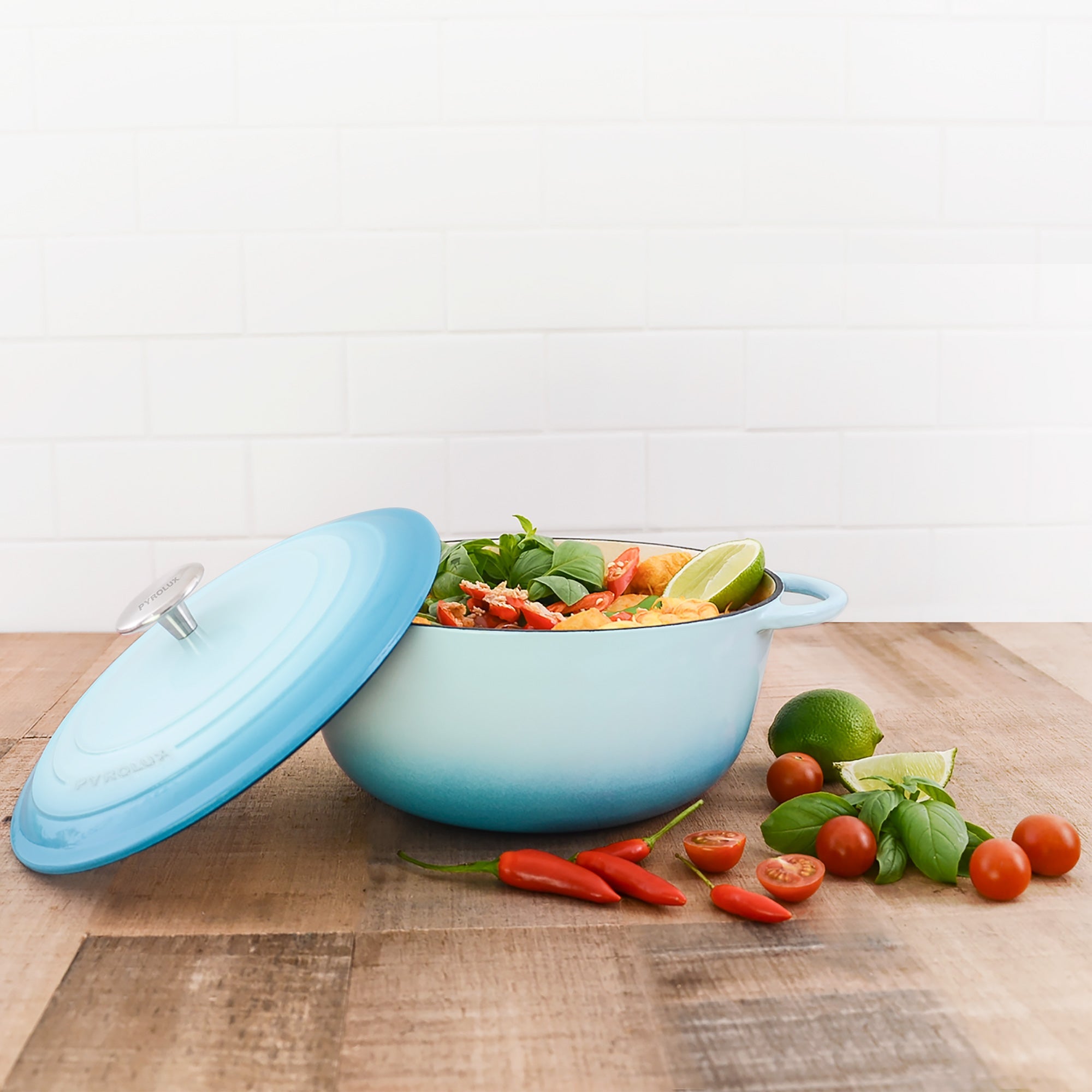 Pyrolux PYROCHEF Round French Oven Duck Egg Blue — 26cm/5L