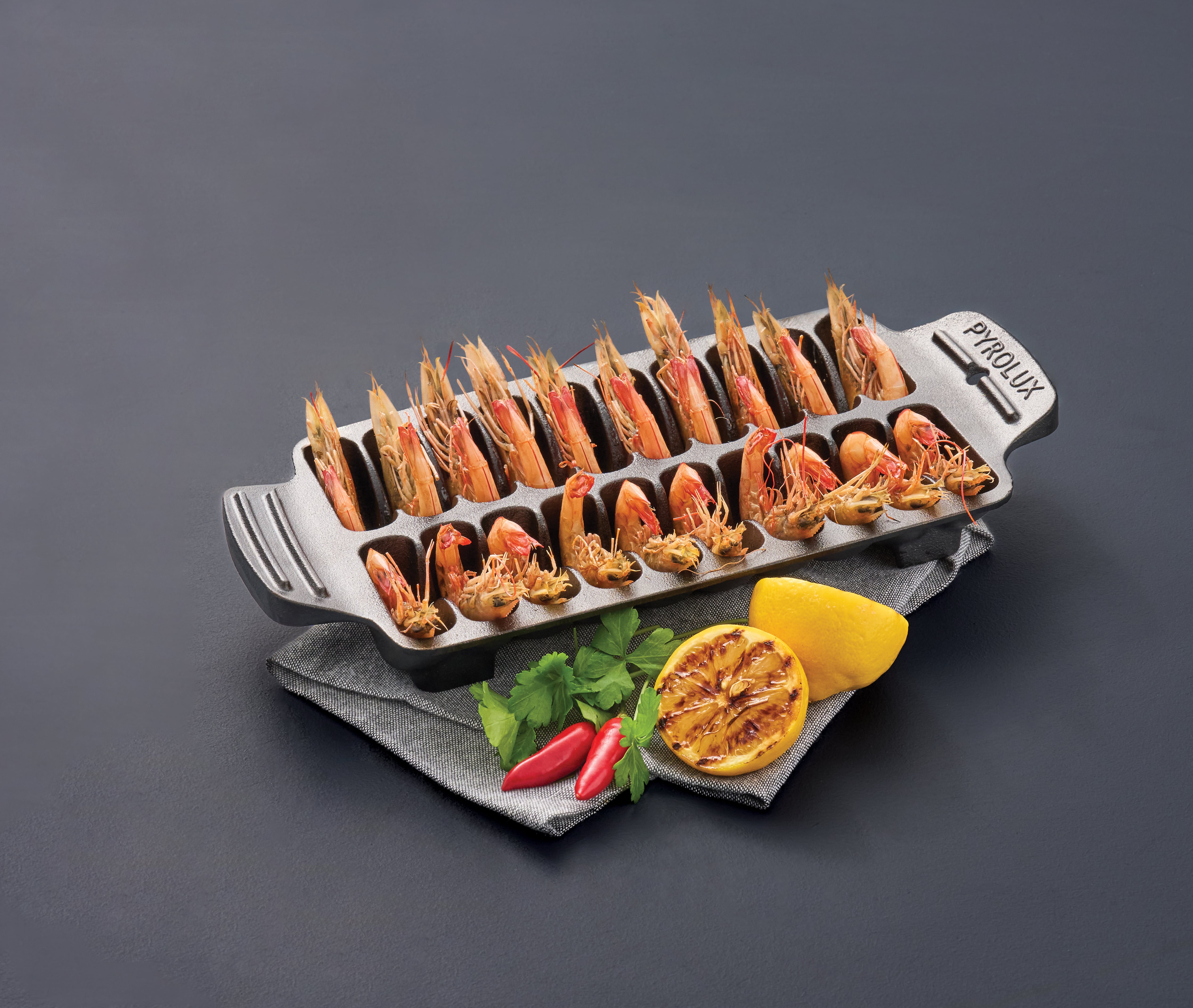 Pyrolux PYROCAST 20 Piece Prawn Grill Tray — One Size