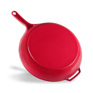 Chasseur Fry Pan with Cast Handle 28cm  Federation Red